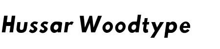 Hussar Woodtype SemiBold Oblique Schriftart