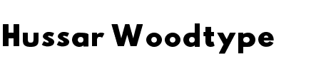 Hussar Woodtype UltraBlack Schriftart