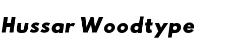 Hussar Woodtype UltraBlack Oblique Schriftart