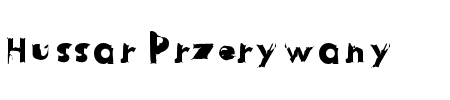 TTF: Hussar Przerywany Schriftart