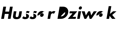 Hussar Dziwak Kursywa Schriftart