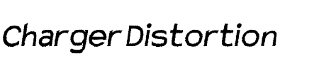 Charger Distortion 1 Italic Schriftart