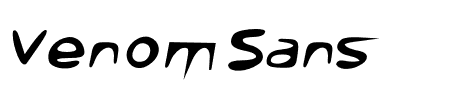 Venom Sans Bold Oblique Schriftart