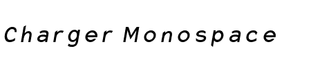 Charger Monospace Condensed Italic Schriftart