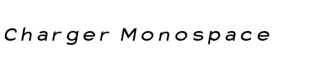 Charger Monospace Extended Italic Schriftart