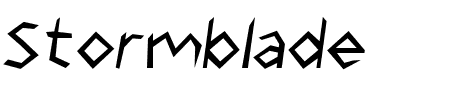 Stormblade Oblique Schriftart