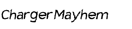 Charger Mayhem Oblique Schriftart