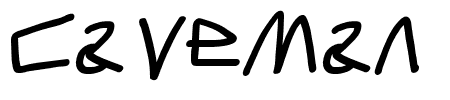 Caveman Bold Italic Schriftart