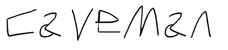 Caveman Light Italic Schriftart