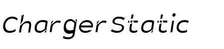 Charger Static Oblique Schriftart