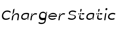 Charger Static II Oblique Schriftart