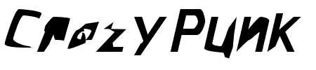 Crazy Punk Oblique Schriftart