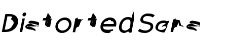 Distorted Sans Oblique Schriftart