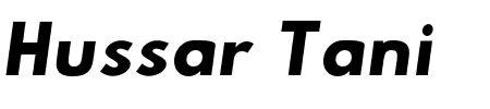 Hussar Tani Kursywa Schriftart