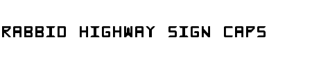 Rabbid Highway Sign Bold Caps Schriftart