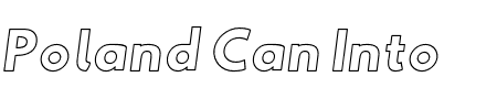 Poland Can Into Glass Makings Italic Schriftart