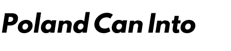 Poland Can Into Big Writings Italic Schriftart