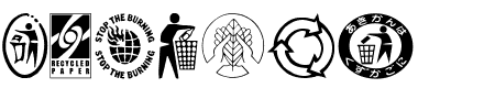 Schriftart Recycle It: Mehr Infos & Vorschau Generator TTF: Recycle It Schriftart