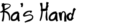 Schriftart Ra's Hand: Mehr Infos & Zeichen Übersicht TTF: Ra's Hand Schriftart