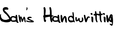 TTF: Sam's Handwritting Schriftart