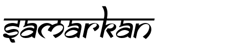 Samarkan Oblique Schriftart