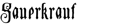 TTF: Sauerkraut Schrift