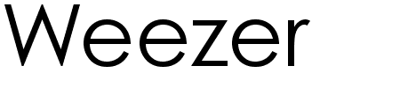 TTF: Weezer Schriftart
