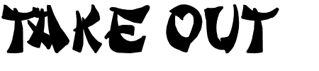 TTF: Take Out Schriftart