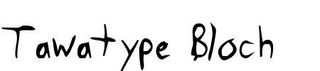 TTF: Tawatype Bloch Schriftart