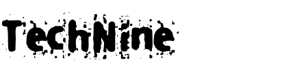 Schrift TechNine: Mehr Infos & Zeichen Übersicht TTF: TechNine Schrift
