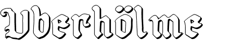 Uberhlme Outline Schriftart