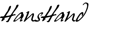 TTF: Hans Hand Schriftart