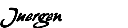 Juergen Bold Kursiv Schriftart