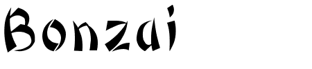 TTF: Bonzai Schriftart