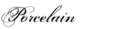 TTF: Porcelain Schriftart
