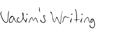 TTF: Vadim's Writing Schriftart