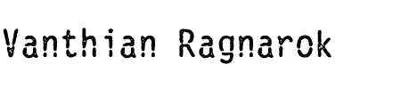 Schrift Vanthian Ragnarok: Mehr Infos & Zeichen Übersicht TTF: Vanthian Ragnarok Schrift