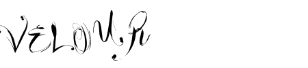 Schriftart Velour: Mehr Infos & Vorschau Generator TTF: Velour Schriftart