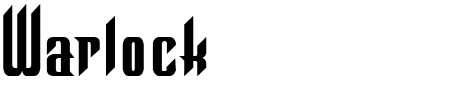 Schriftart Warlock: Mehr Infos & Vorschau Generator TTF: Warlock Schriftart