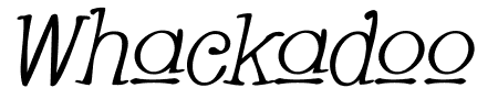 Whackadoo Upper Italic Schriftart