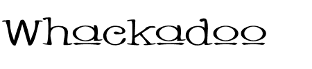 Whackadoo Wide Schriftart