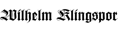 TTF: Wilhelm Klingspor Schriftart