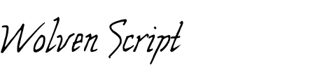 Schrift Wolven Script: Mehr Infos & Zeichen Übersicht TTF: Wolven Script Schrift