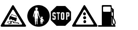 Schriftart WM Roadsigns: Mehr Infos & Vorschau Generator TTF: WM Roadsigns Schriftart