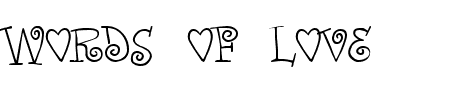 Font Words of Love: Mehr Infos & Zeichen Übersicht TTF: Words of Love Font