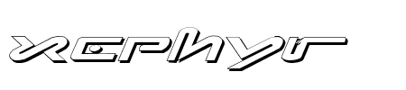 Xephyr Expanded Shadow Italic Schriftart