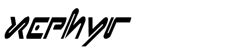 Xephyr Condensed Italic Schriftart