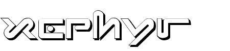 Xephyr Shadow Schriftart