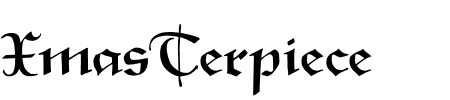 Schriftart XmasTerpiece: Mehr Infos & Vorschau Generator TTF: XmasTerpiece Schriftart