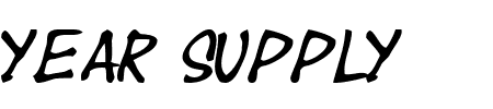 TTF: Year Supply of  Fairy Cakes Schriftart